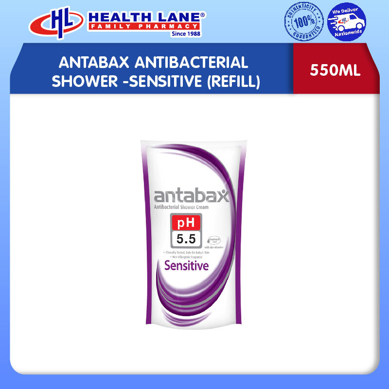 ANTABAX ANTIBACTERIAL SHOWER-SENSITIVE (550ML) (REFILL)